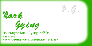 mark gying business card